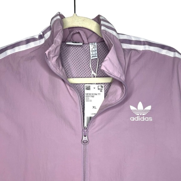 Adidas 3-Stripe Track Jacket Lavender NWT - Picture 4 of 12